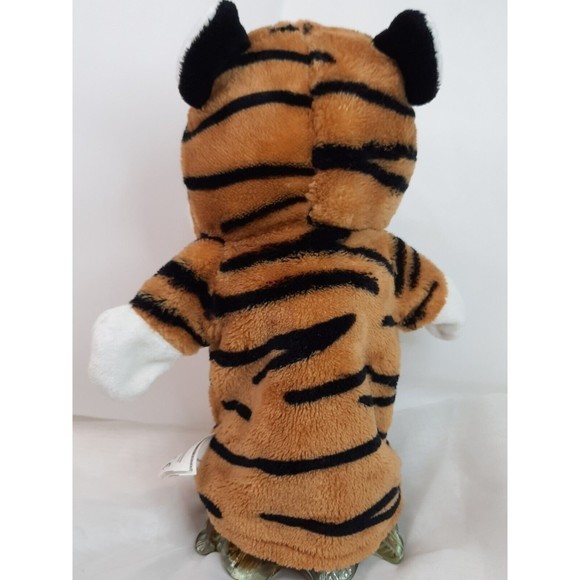 Kellytoy Tiger Hand Puppet Big Sparkle Eyes Plush 11" Stuffed Animal Puppet Toy - Picture 5 of 10